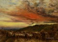 リンネル・ジョン ホームワード・バウンド・サンセット 1861 羊